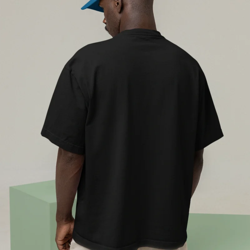 black plain oversized t-shirt