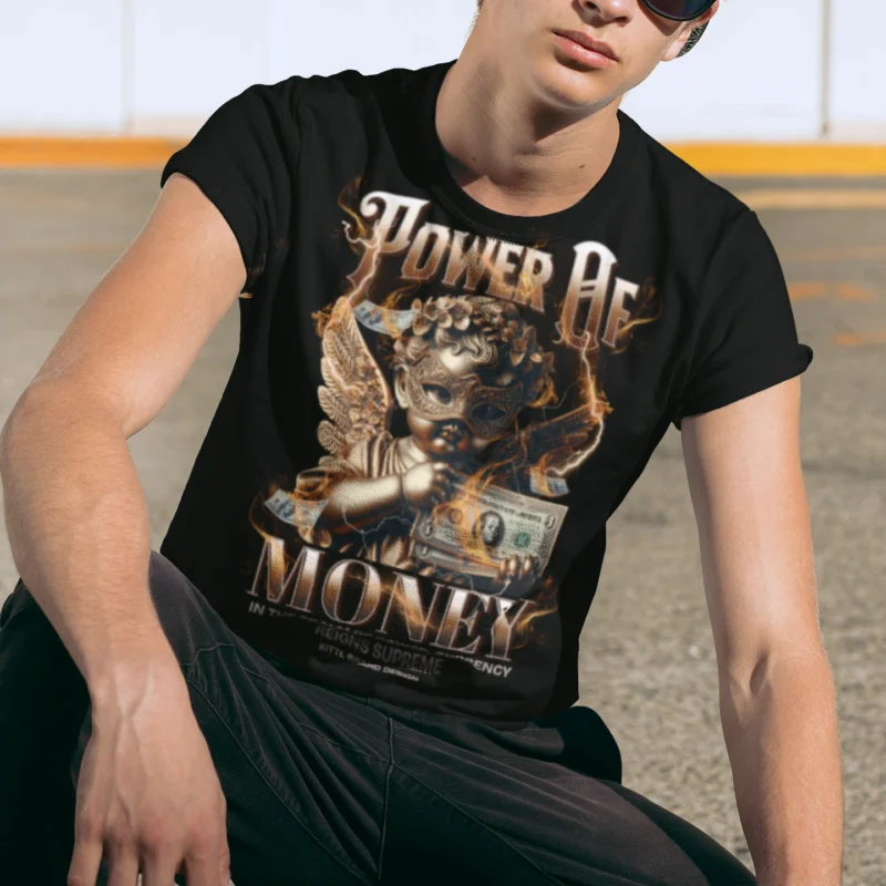 power of money regular fit t-shirt