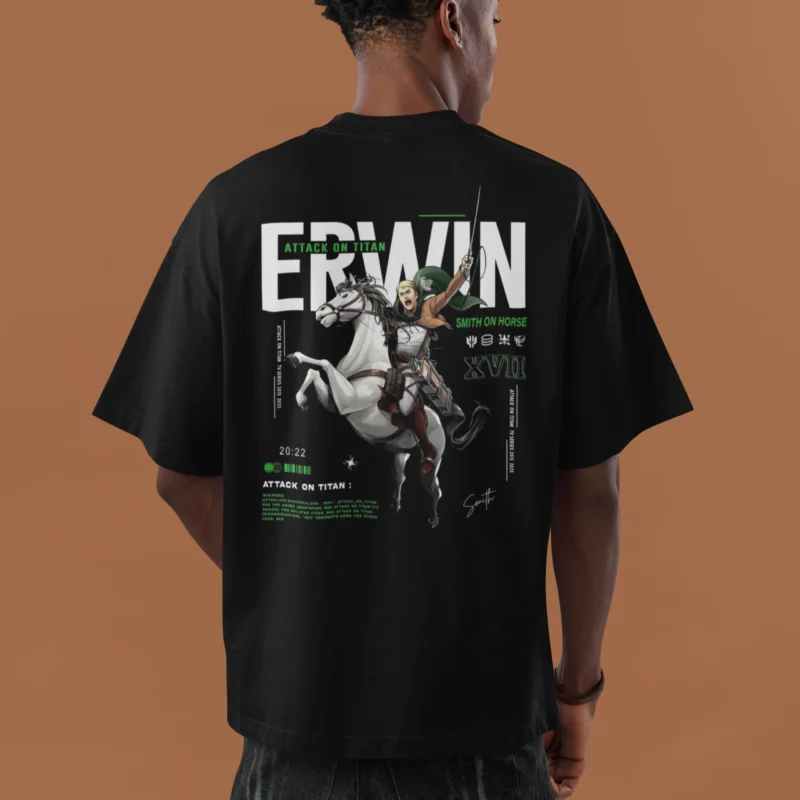 Erwin Smith Oversized T-Shirt | 260 GSM Premium Anime Streetwear