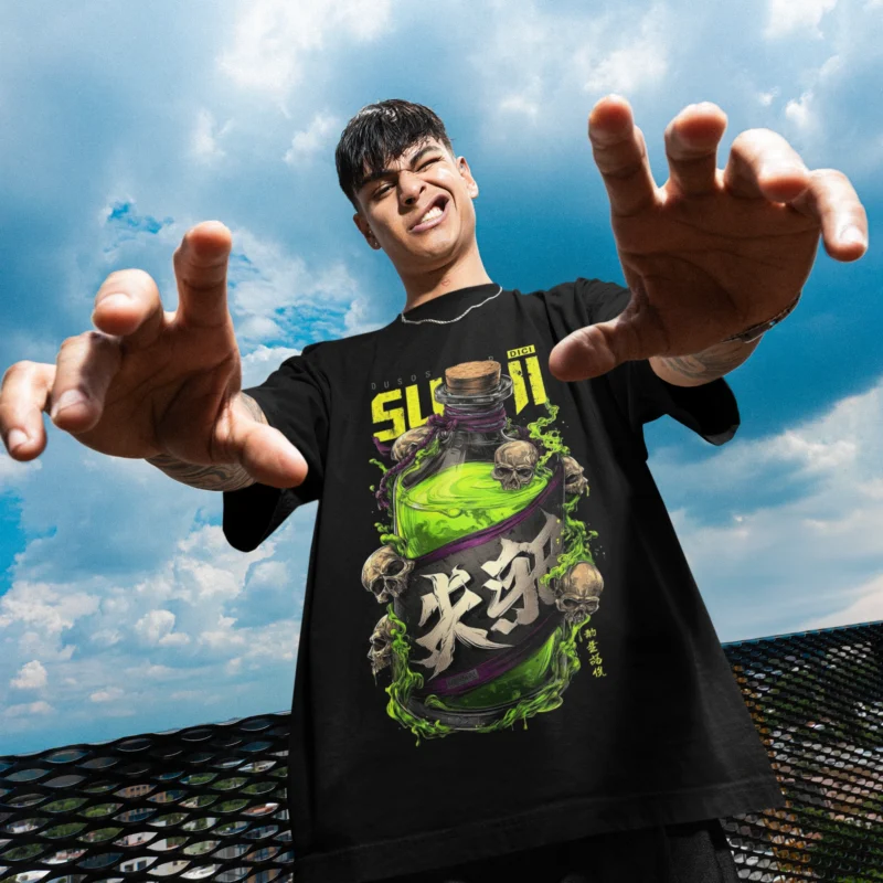 Suji Poison Bottle Oversized T-Shirt | 260 GSM Premium Graphic Streetwear